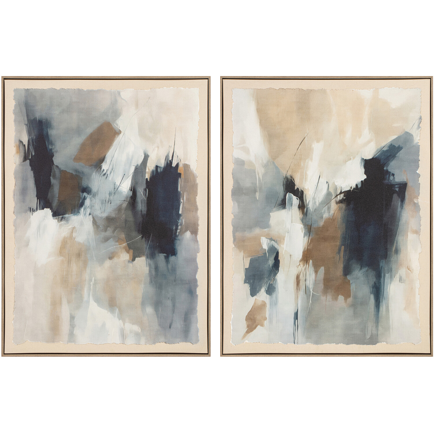 Hand Finished Misty Abstract Canvas Image 1
