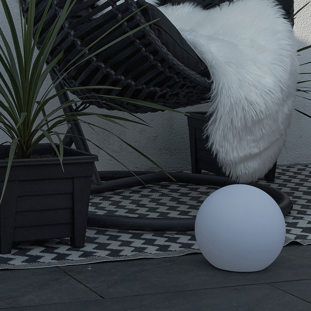 ValueLights Toka Small White LED Garden Ball Light Image 8