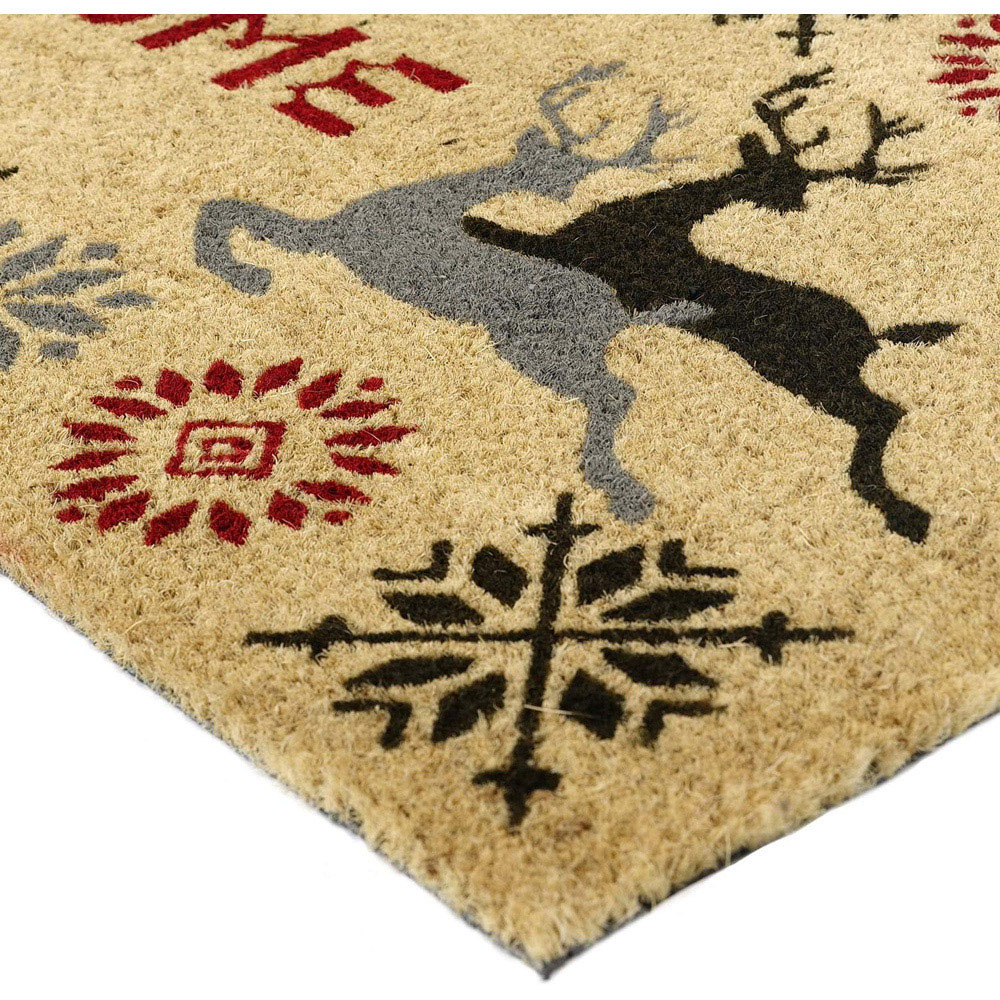 Coco & Coir Stag Xmas Coir Door Mat 45 x 75cm Image 3
