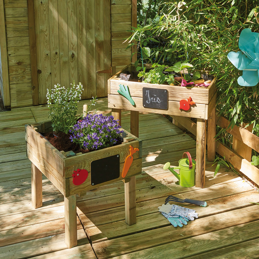 Cerland Marguerite Kids Wooden Raised Bed Planter 50 x 40cm Image 2