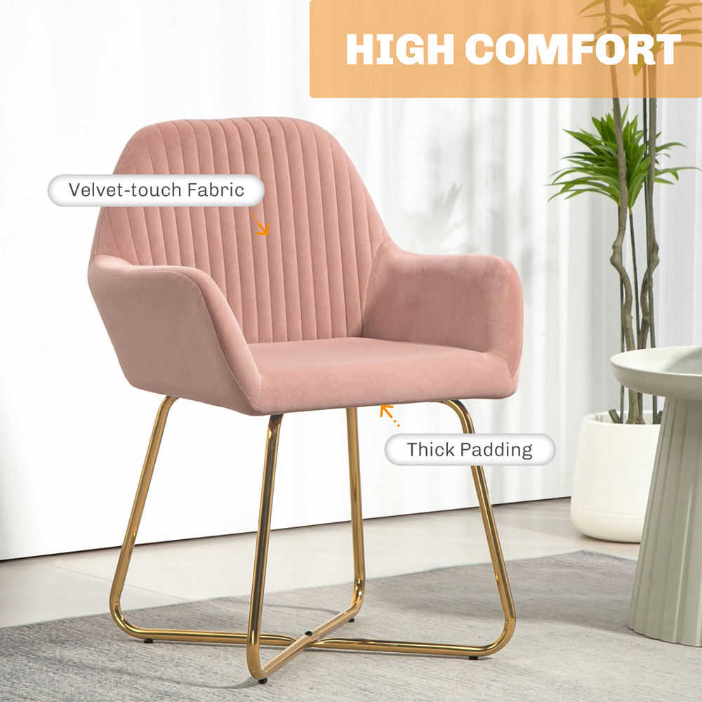 Portland Pink Velvet Accent Chair Image 6