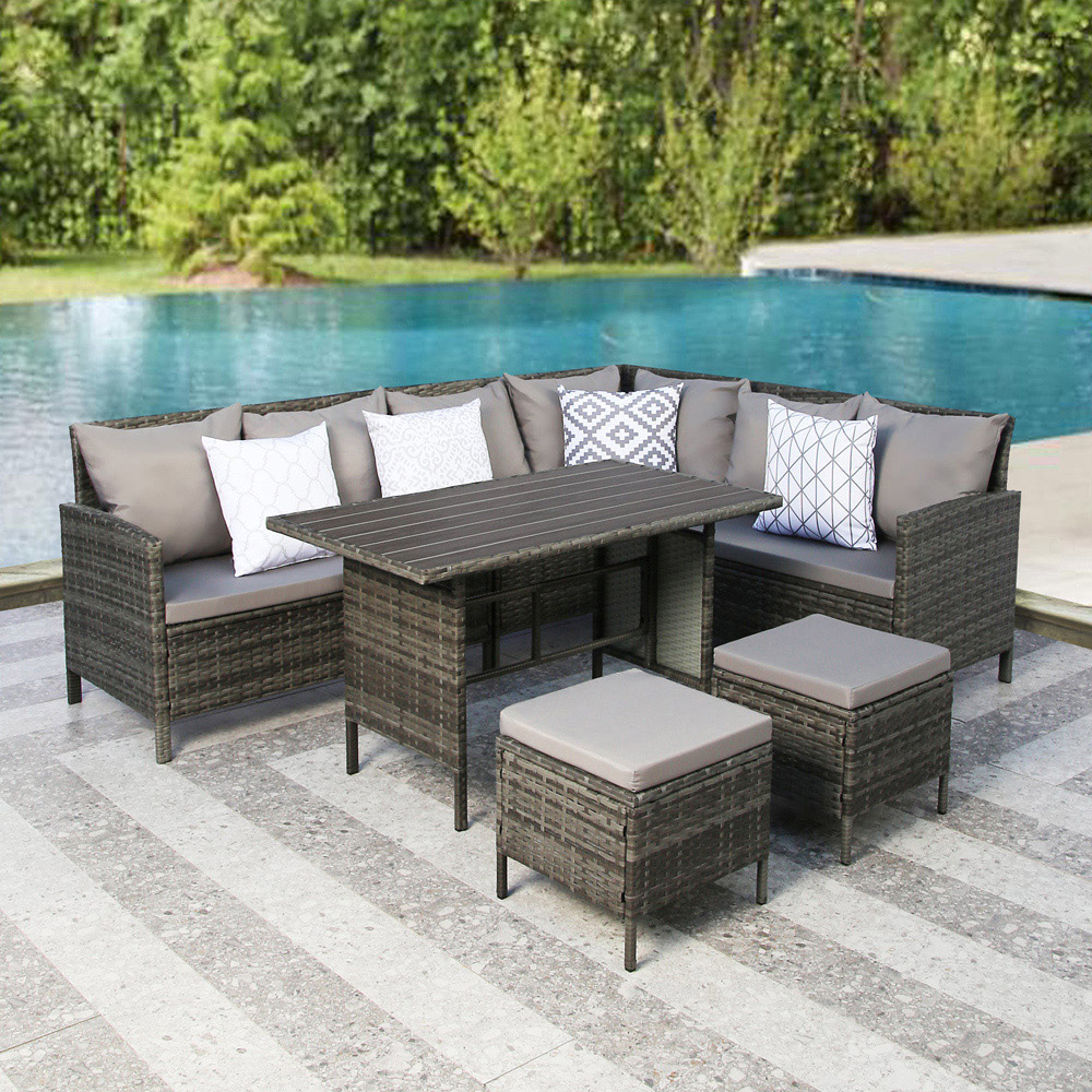 Thalia 8 Seater Rattan Corner Sofa Set Image 1
