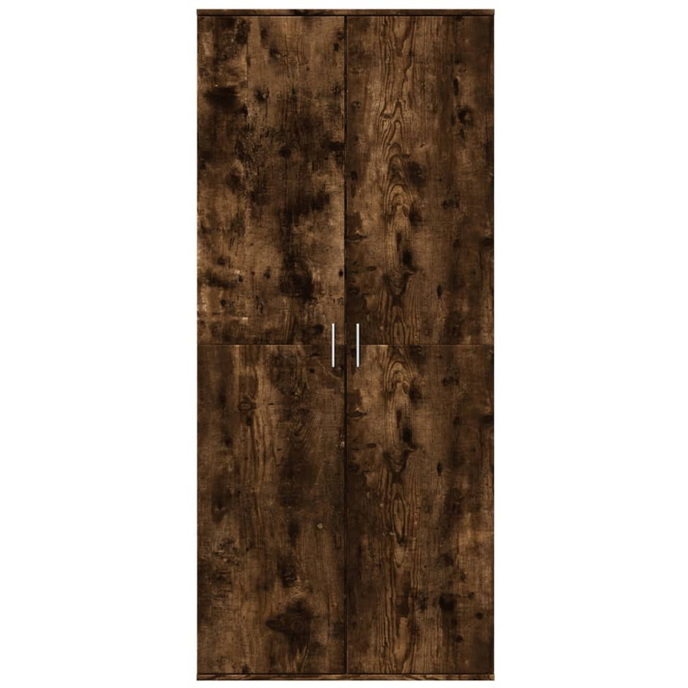 vidaXL 2 Door Smoked Oak High Cabinet Image 3