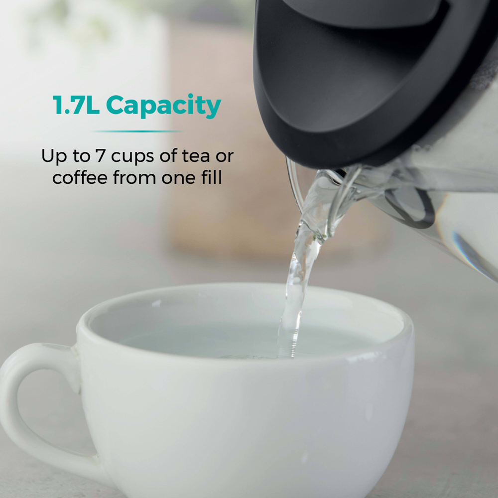 Tower Presto PT10090BLK Black Glass 1.7L Kettle 2200W Image 4
