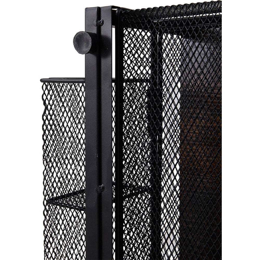 Living and Home Single Drawer 2 Shelf Dark Brown and Black Printer Stand Image 4