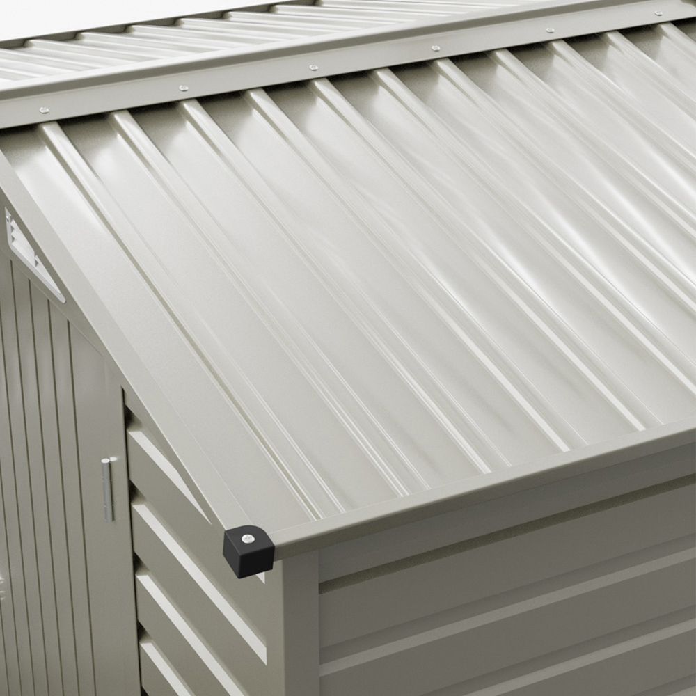 Living and Home 4 x 6ft Grey Apex Garden Storage Shed with 4 Vents Image 6