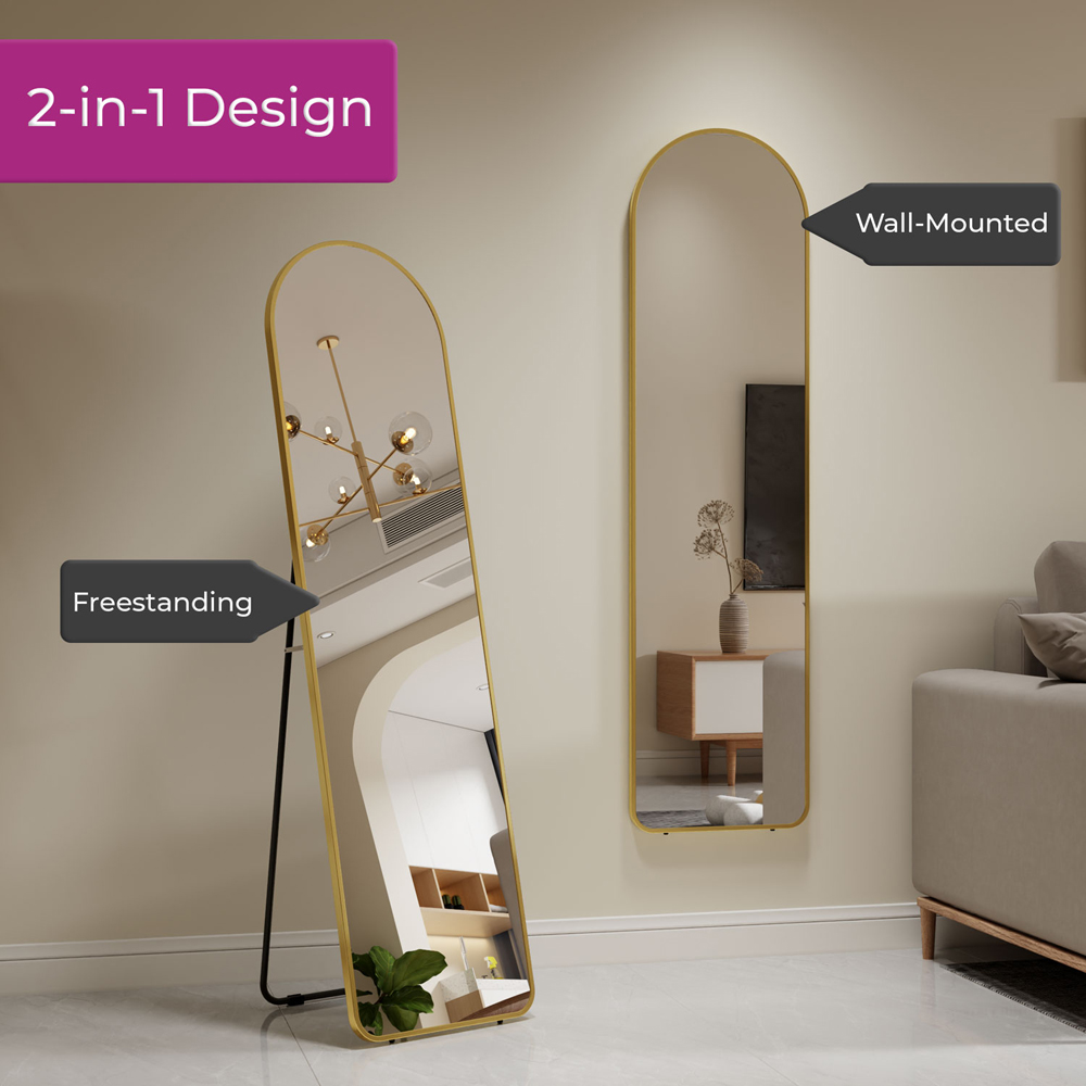 Neo Copper Metal Frame Full Length Mirror 40 x 150cm Image 6