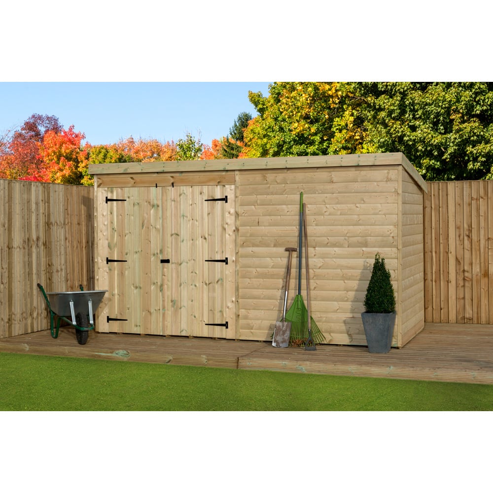Empire Sheds 4000 9 x 4ft Double Door Tongue and Groove Pent Garden Shed Image 3