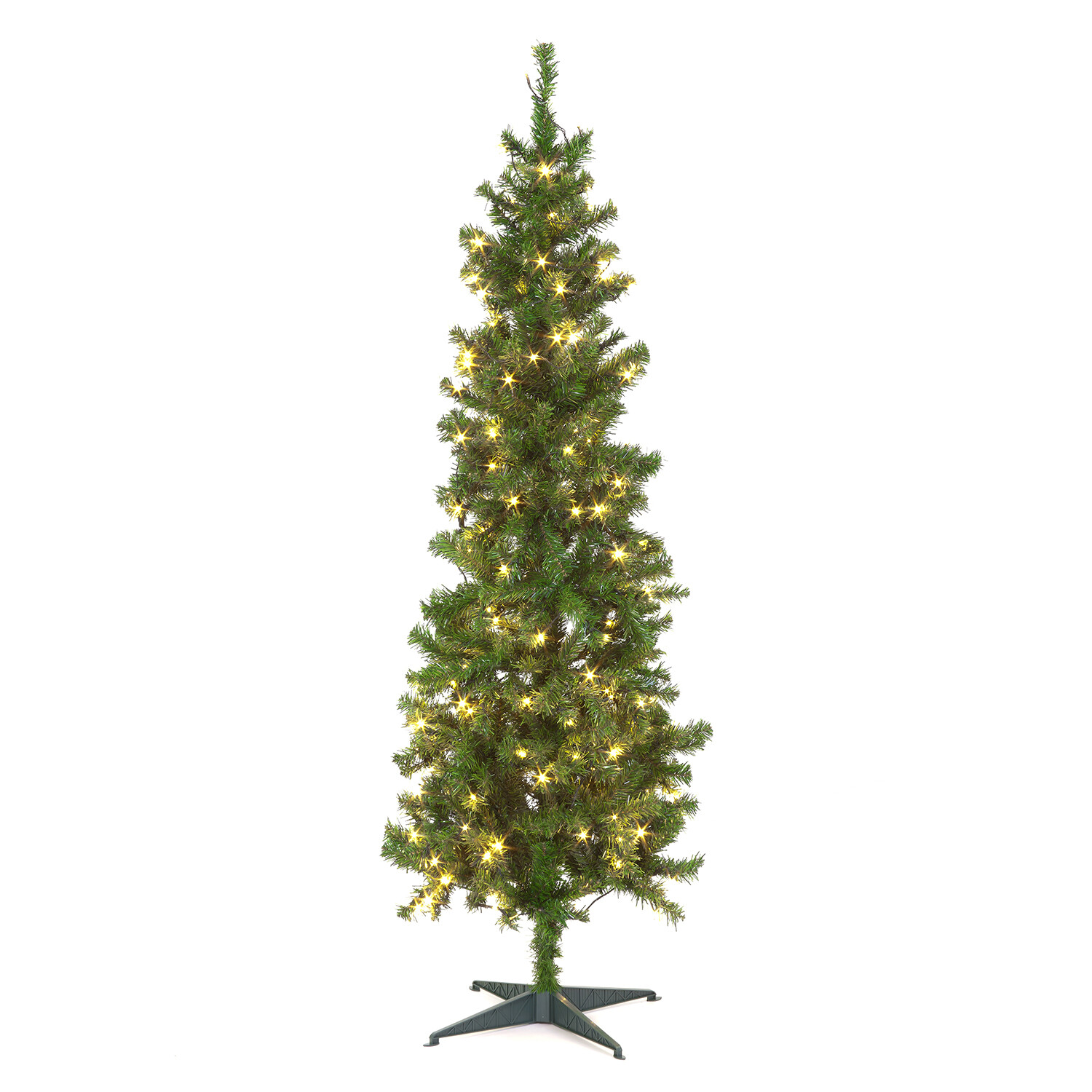 Pre-Lit Christmas Tree - Green / 6ft / Warm White LEDs Image 1