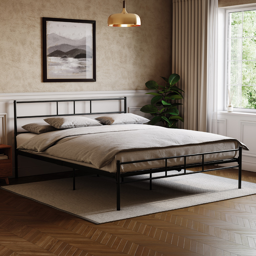 Vida Designs Dorset King Size Black Bed Frame Image 1
