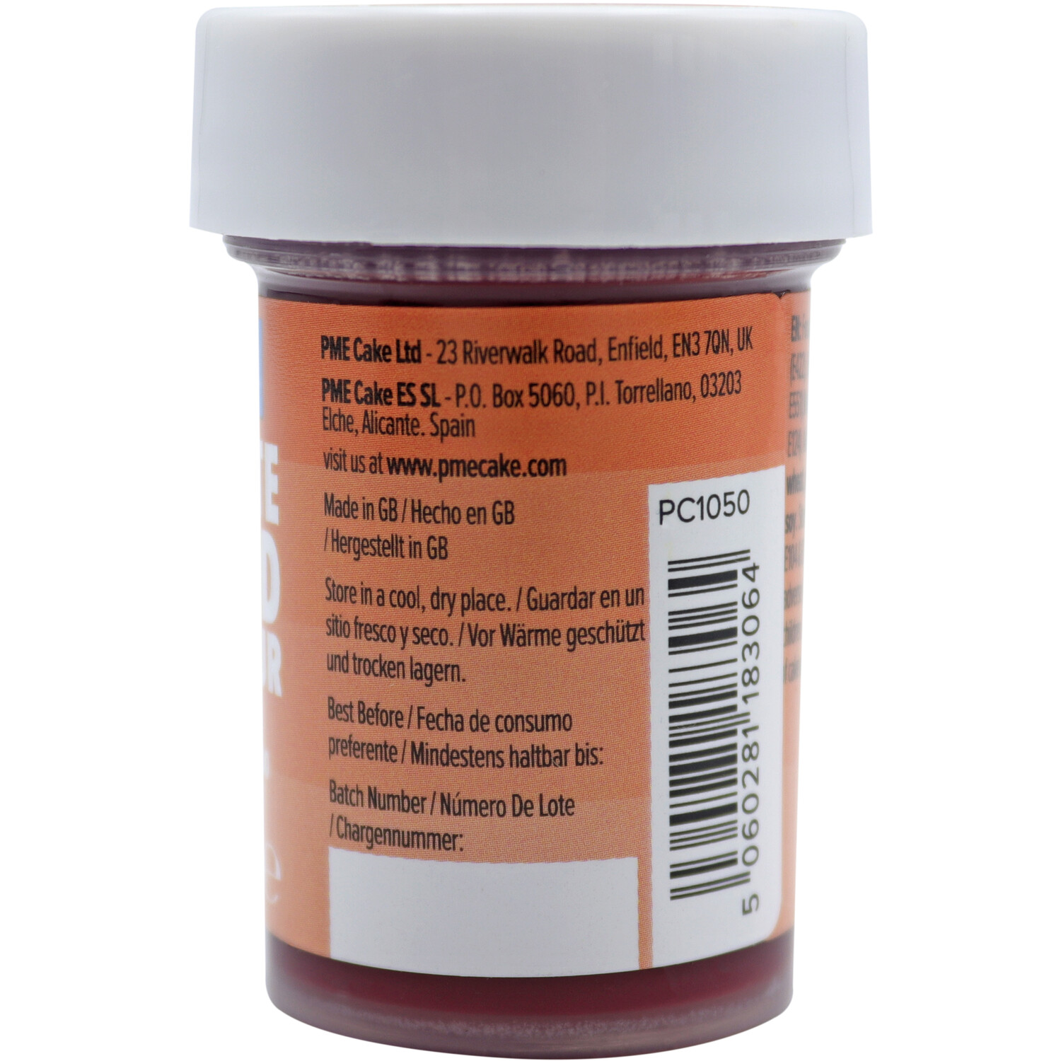 PME Cake Paste Food Colour Orange Image 2
