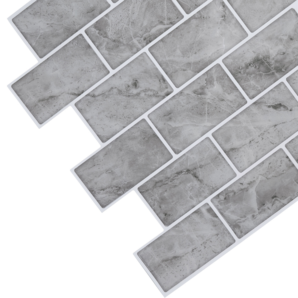 Living and Home Grey Marble Peel and Stick Wallpaper Tile 29 x 29cm 10 Pack Image 5