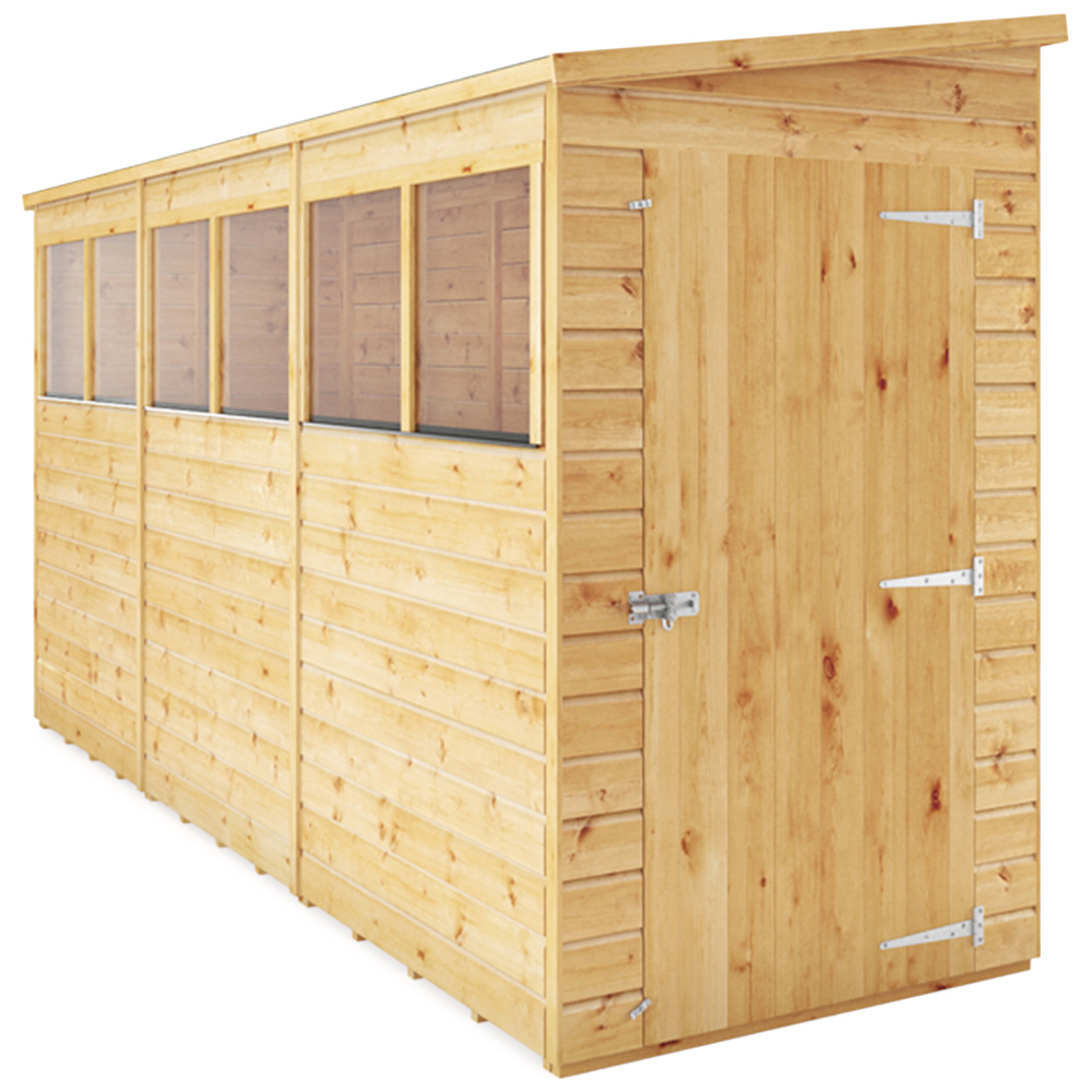 Mercia 12 x 4ft Shiplap Pent Shed Image 1