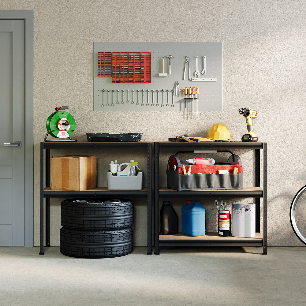 Home Vida 5 Tier Large Black Garage Shelf Image 3