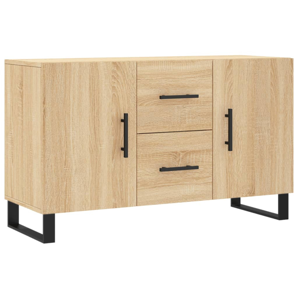vidaXL 2 Door 2 Drawer Sonoma Oak Sideboard Image 2