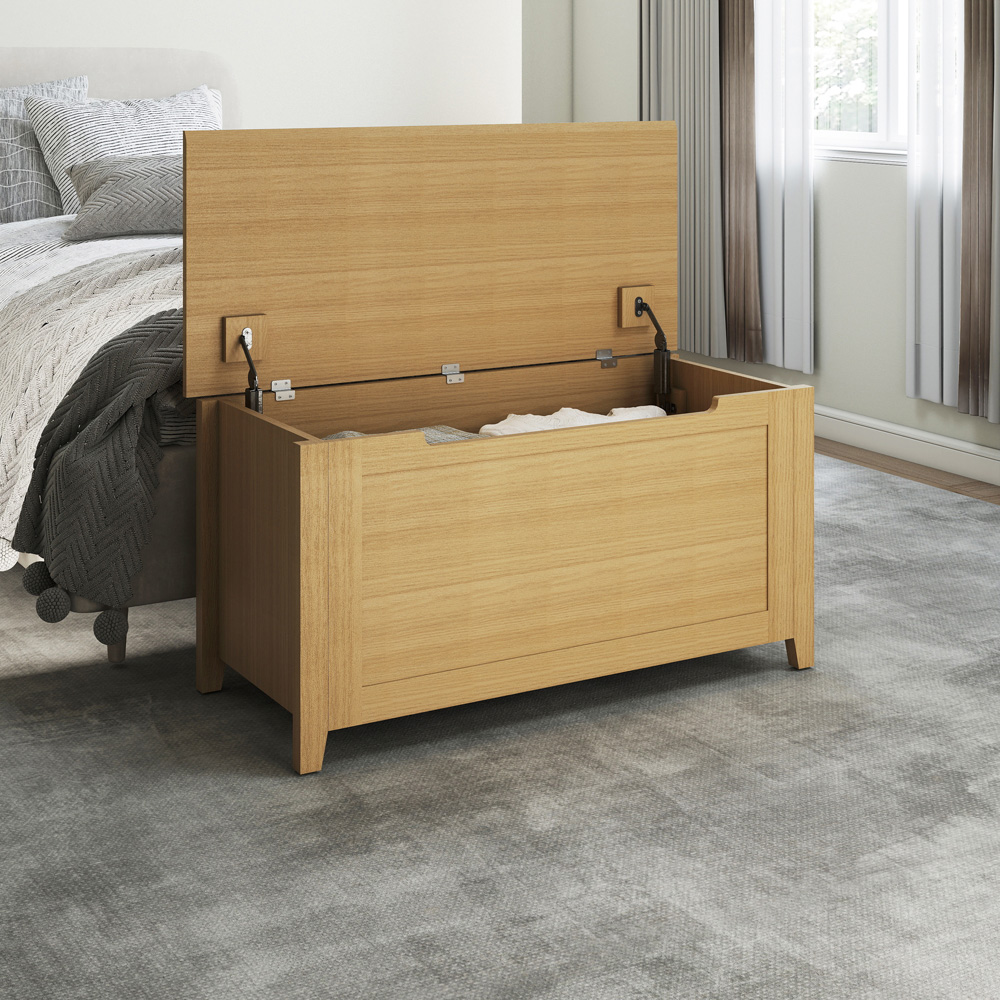 Core Products Henley Oak Effect Storage Trunk Image 7