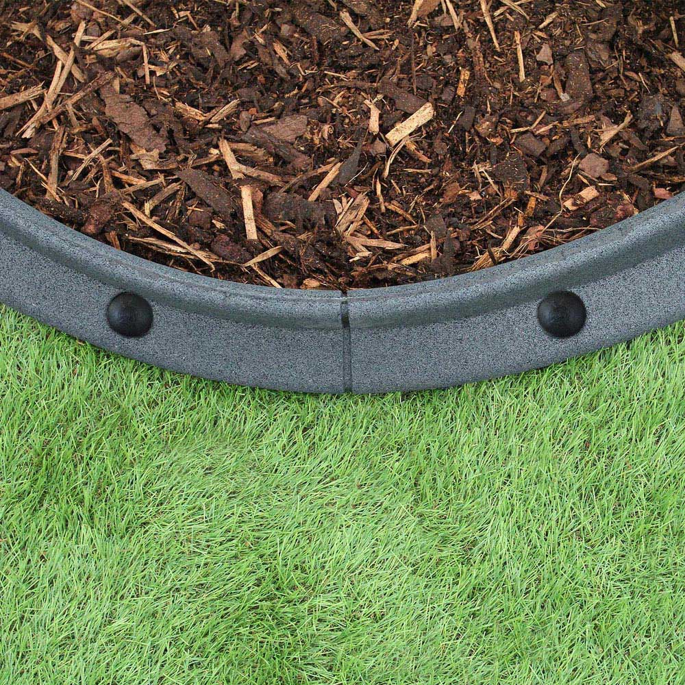 MonsterShop Grey 4ft 28 Pack Flexible Lawn Edging Image 5