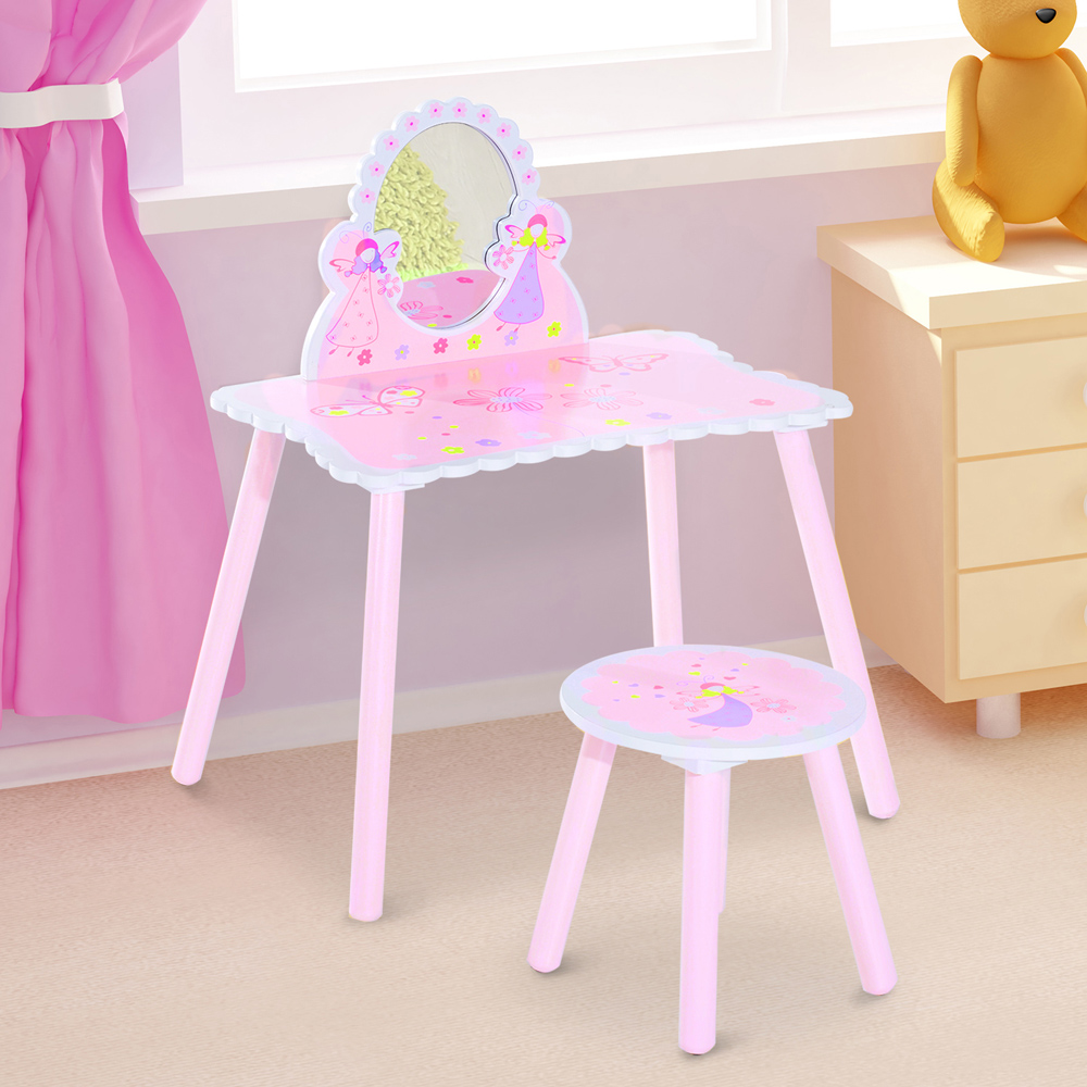 Playful Haven Pink Kids Dressing Table Set Image 4