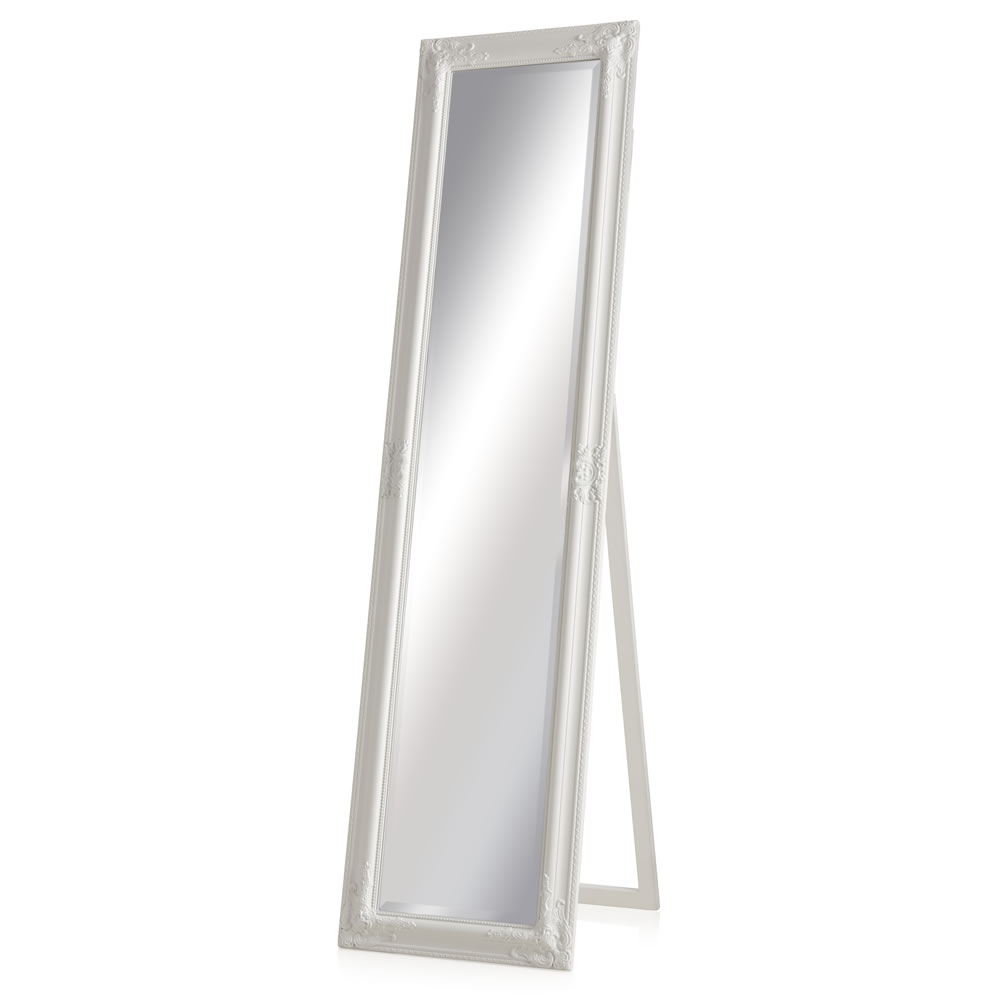 Wilko Rococco White Cheval Mirror Image 1