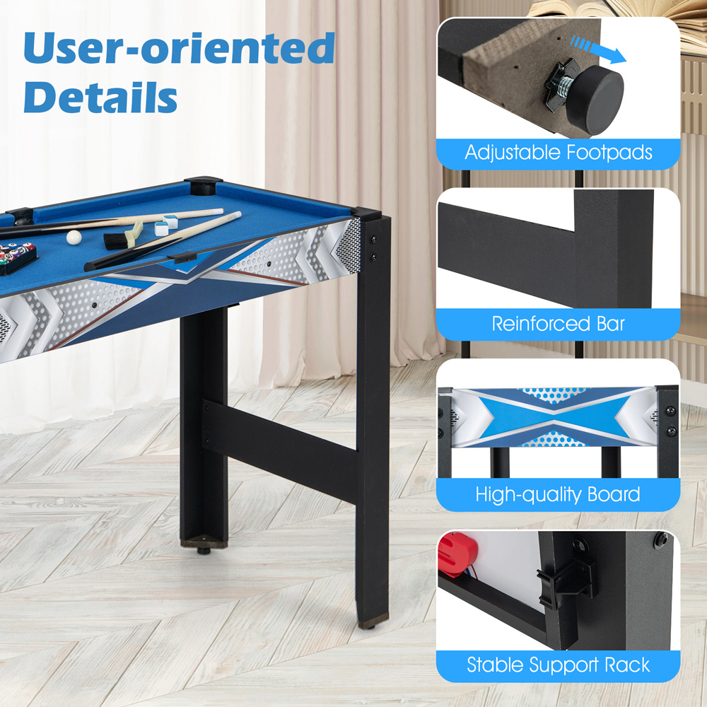 Costway Kids 6 in 1 Game Table Play Set Image 7