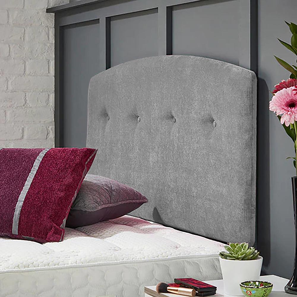 Eleganza Home Harris Single Silver Naples Strutted Headboard Image 2