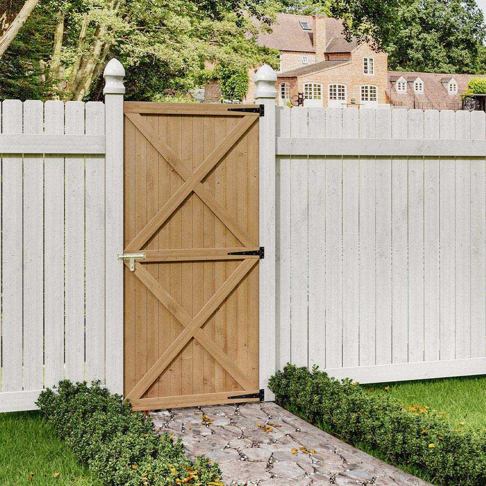 Living and Home 6 x 3ft Wooden Garden Side Gate with Latch Image 2