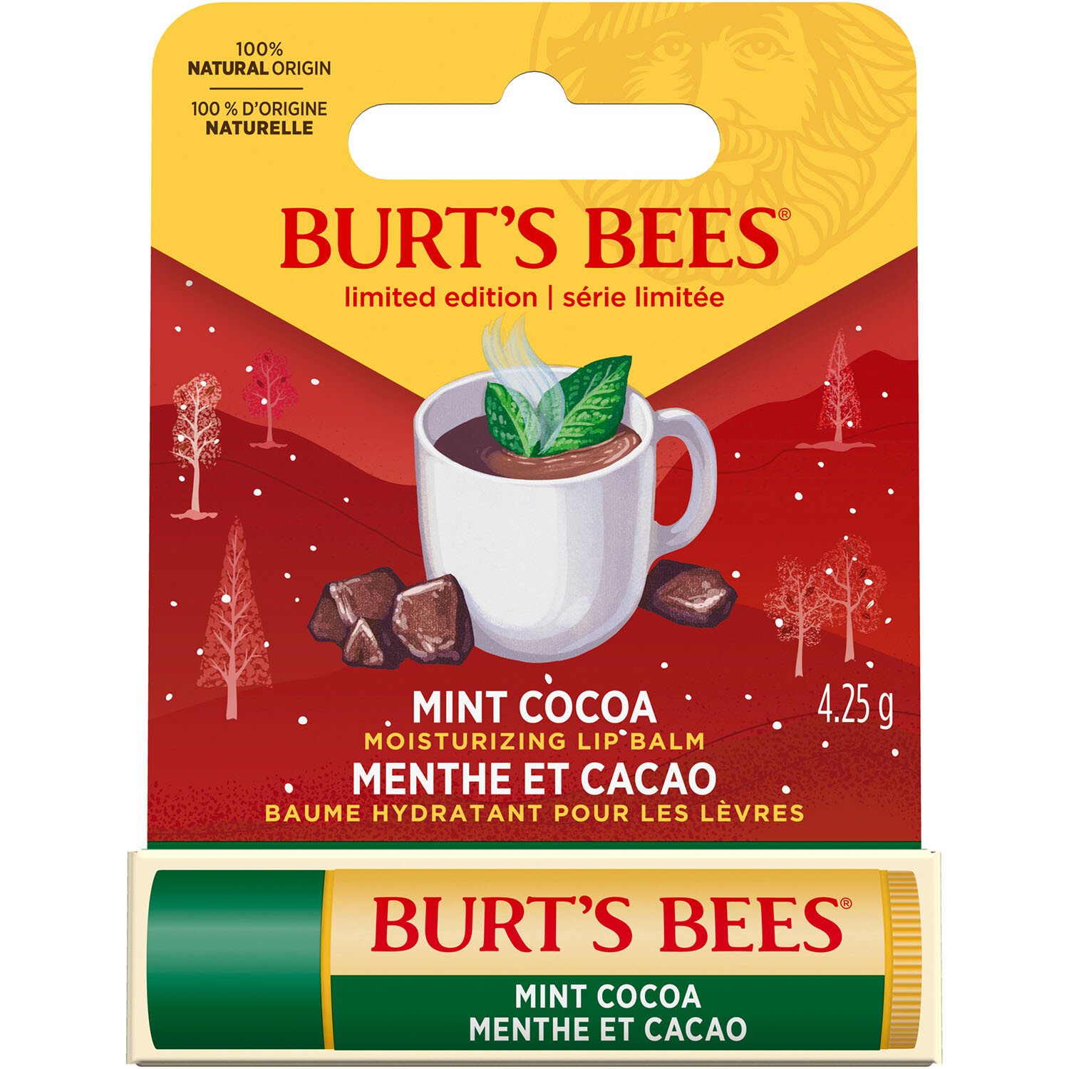 Moisturising Mint Cocoa Lip Balm 4.5g - Brown Image
