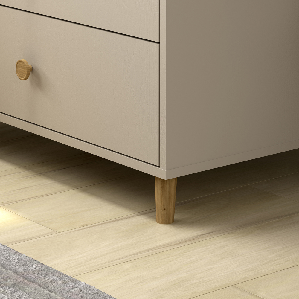 Shefa 890 3 Drawer Cashmere Beige Kids Changing Dresser Image 4