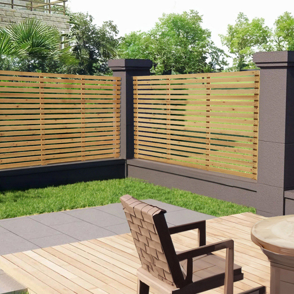 Living and Home Brown Garden Privacy Wood Fence 180cm Image 7