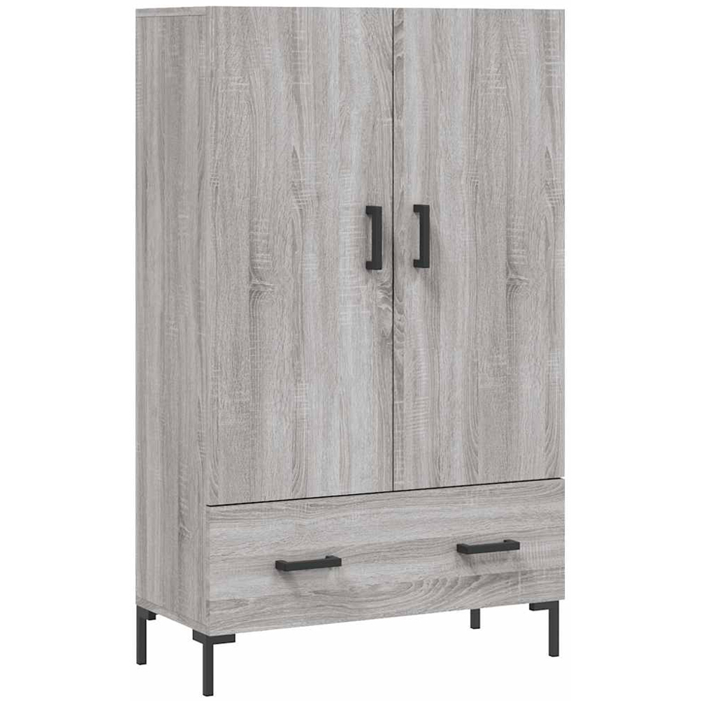 vidaXL 2 Door Single Drawer Grey Sonoma Highboard Image 2