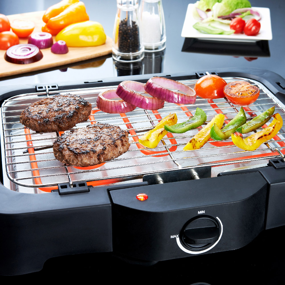Quest 35899 Black Smokeless Electric BBQ Grill Table Top Image 5