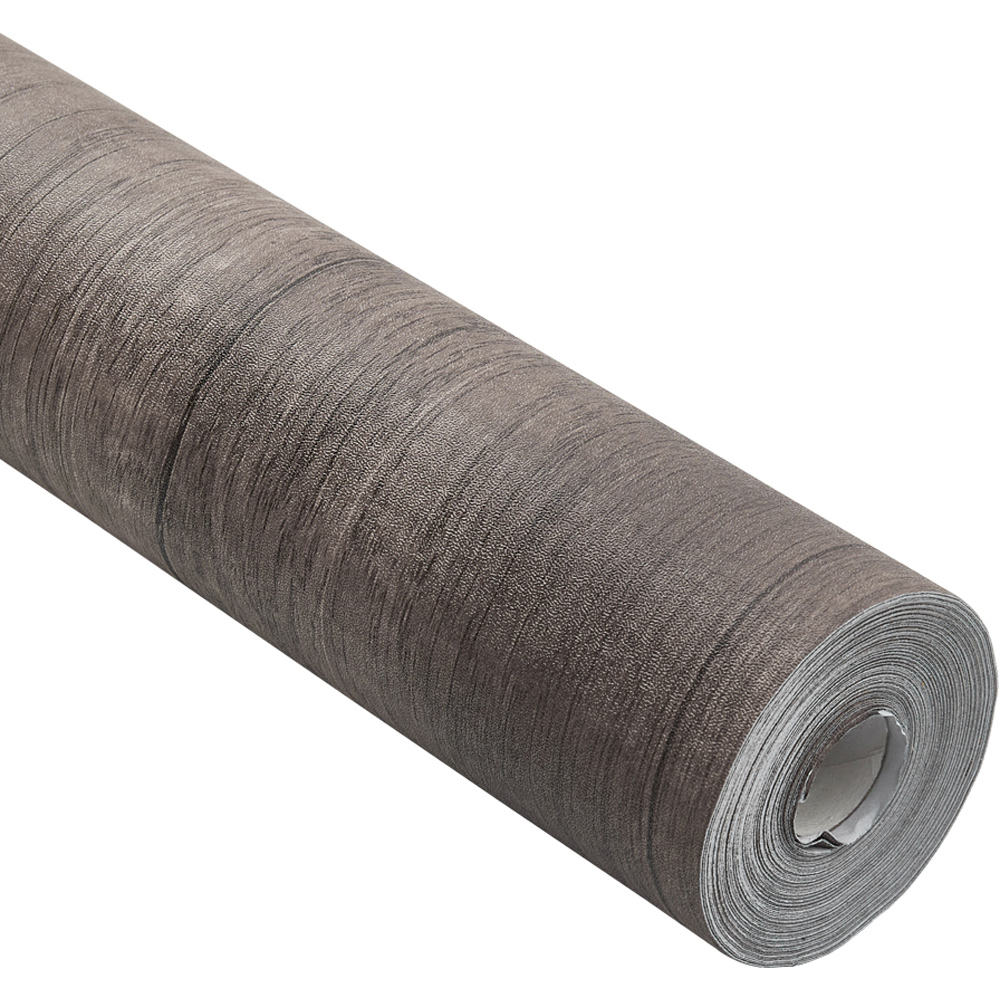 Living and Home Smoke Grey Wood Grain Self Adhesive PVC Flooring Image 4