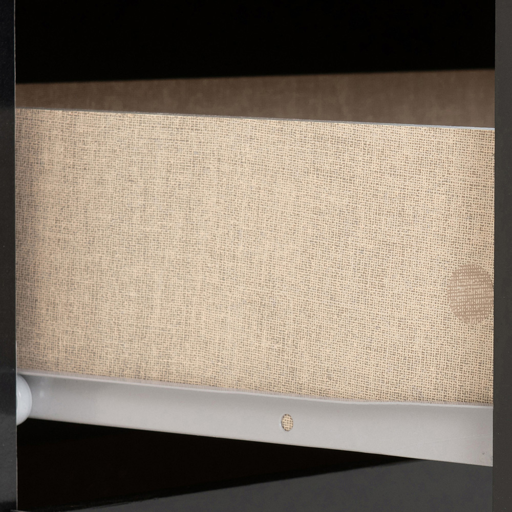 Seconique Nevada 2 Door Single Drawer Black Gloss Mirror Wardrobe Image 6