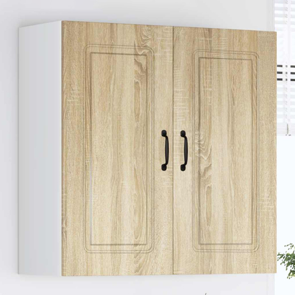vidaXL Kalmar 2 Door Sonoma Oak Wall Kitchen Cabinet Image 1