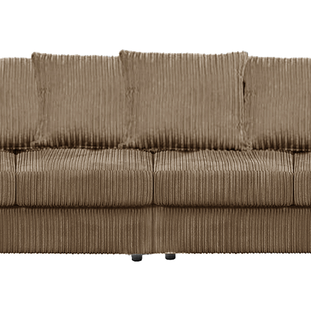 Luxor 4 Seater Coffee Jumbo Cord Scatter Back Sofa Image 4
