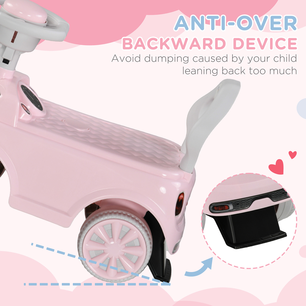 Tommy Toys Kids Pink Foot to Floor Sliding Ride On Car with Air Horn Image 4
