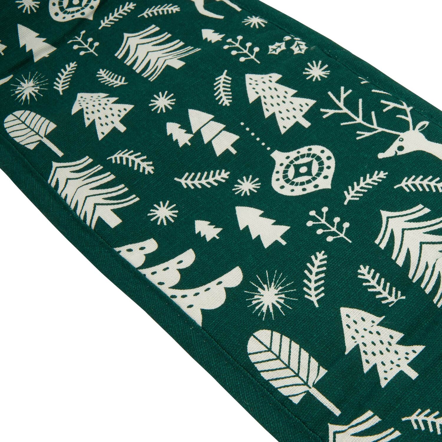Emerald Scandi Double Oven Glove - Green Image 5