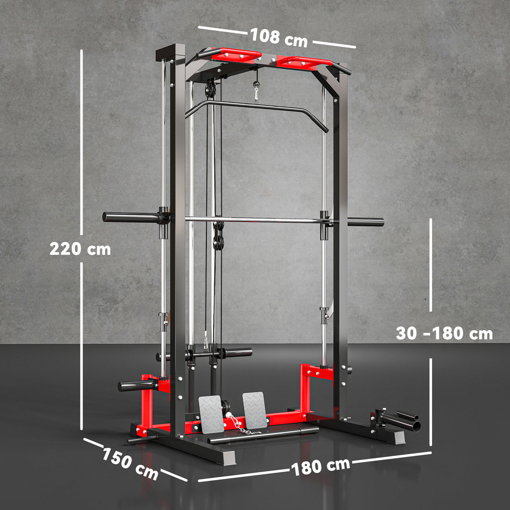 SPORTNOW Cable Crossover Machine with Pull Up Bar Image 9