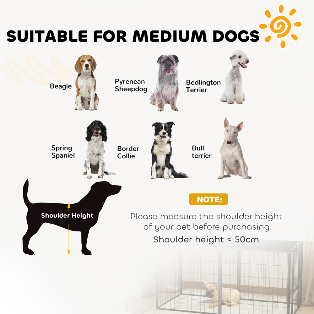 PawHut 2 Piece Small and Medium Dog Pen Expansion Pack Image 6