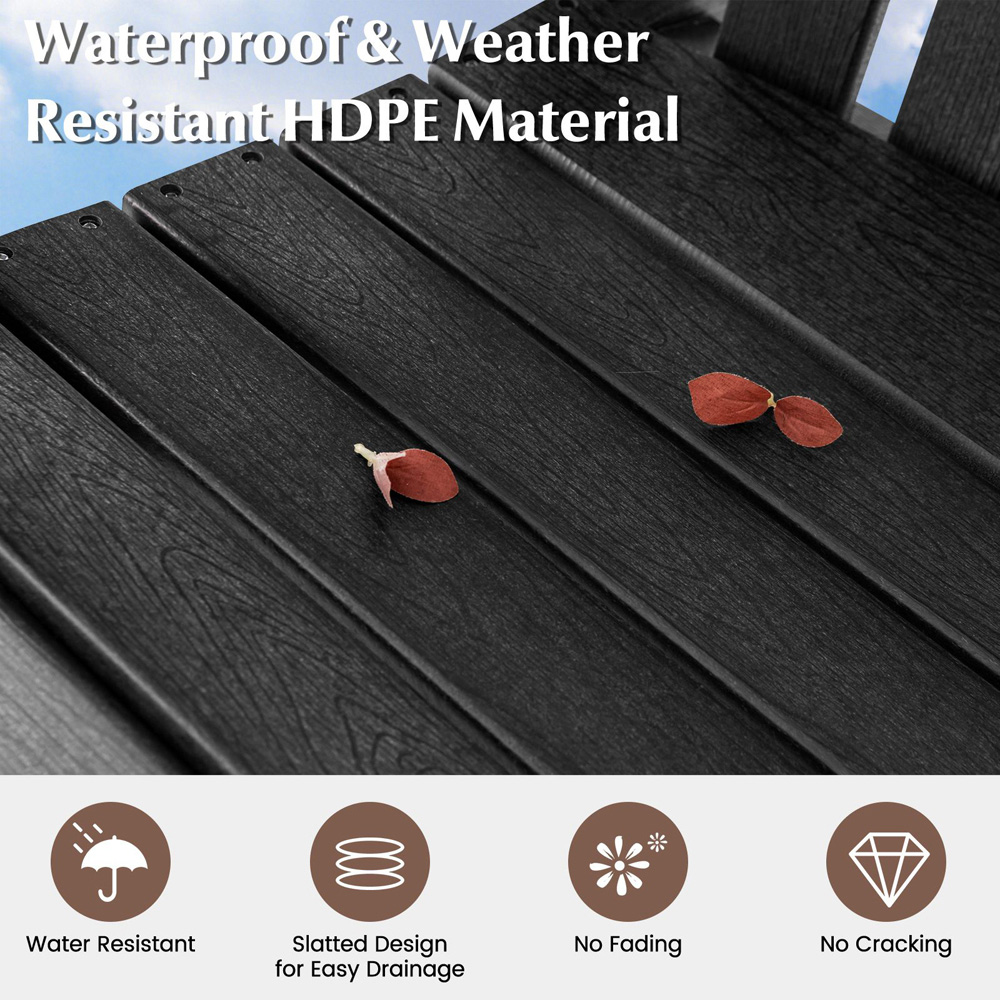 Costway Black Outdoor Chair Image 5