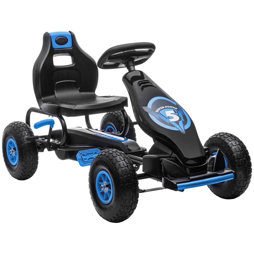 Tommy Toys Kids Blue Adjustable Seat Pedal Go Kart Image 1