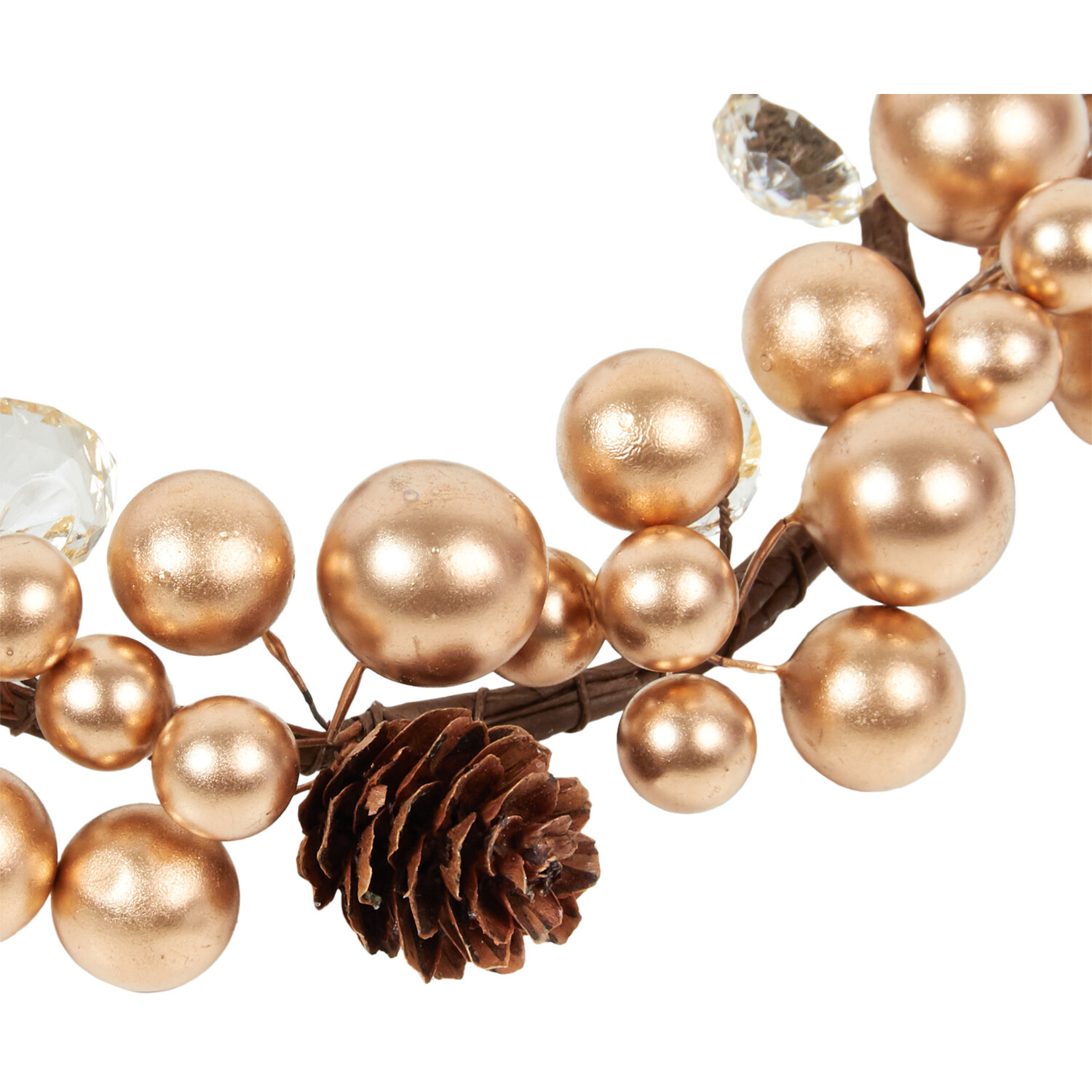 Gold Pinecone Bauble Wreath - Gold Image 5