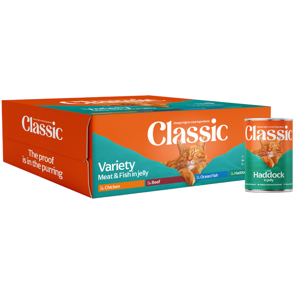 Pack of 12 Classic Variety in Jelly Wet Cat Food Image 2