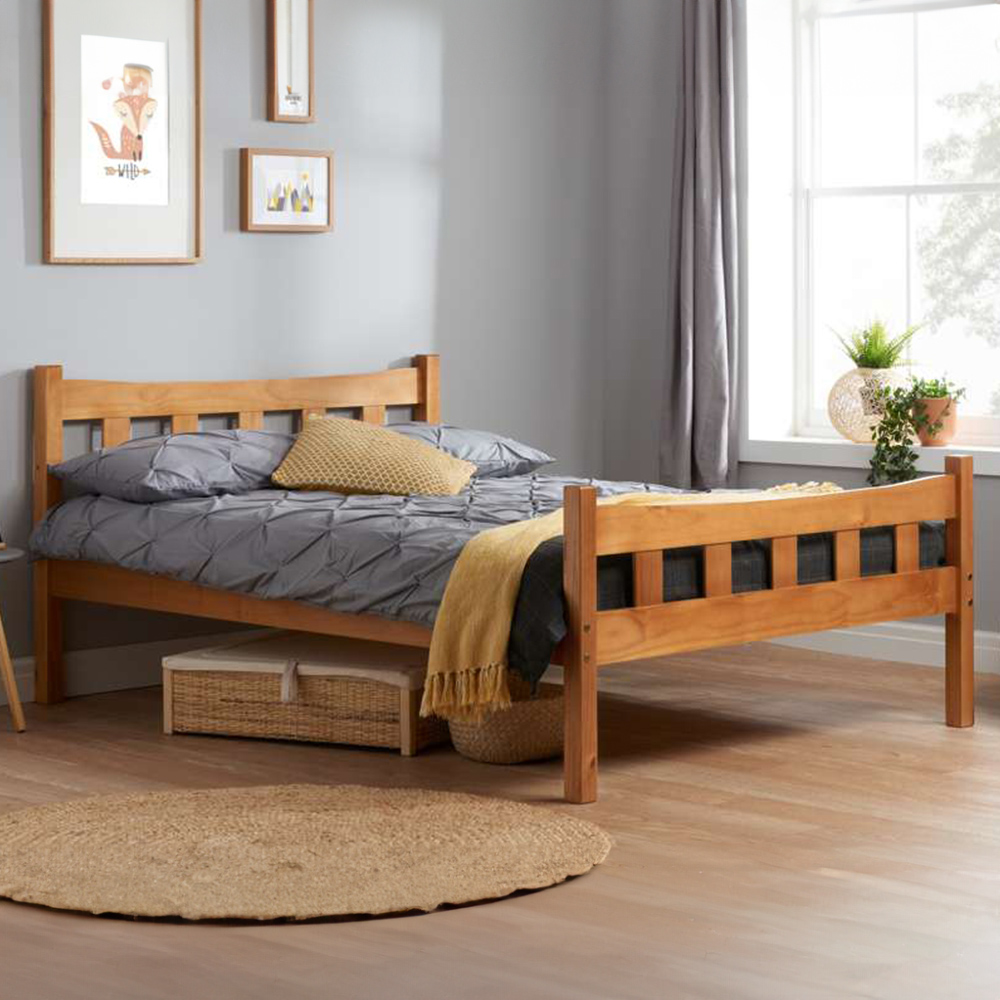 Miami Single Brown Bed Frame Image 1