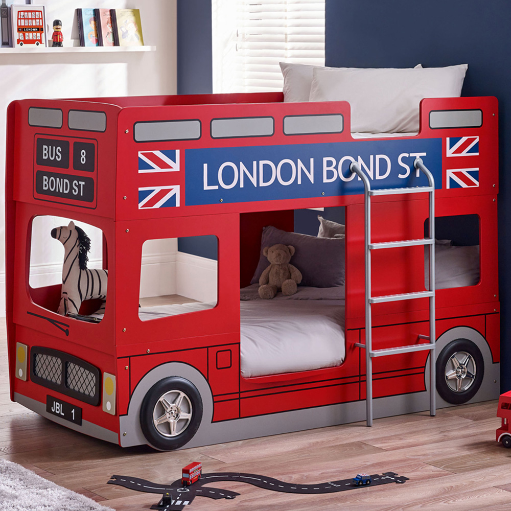 Julian Bowen London Red Bus Bunk Bed Image 1