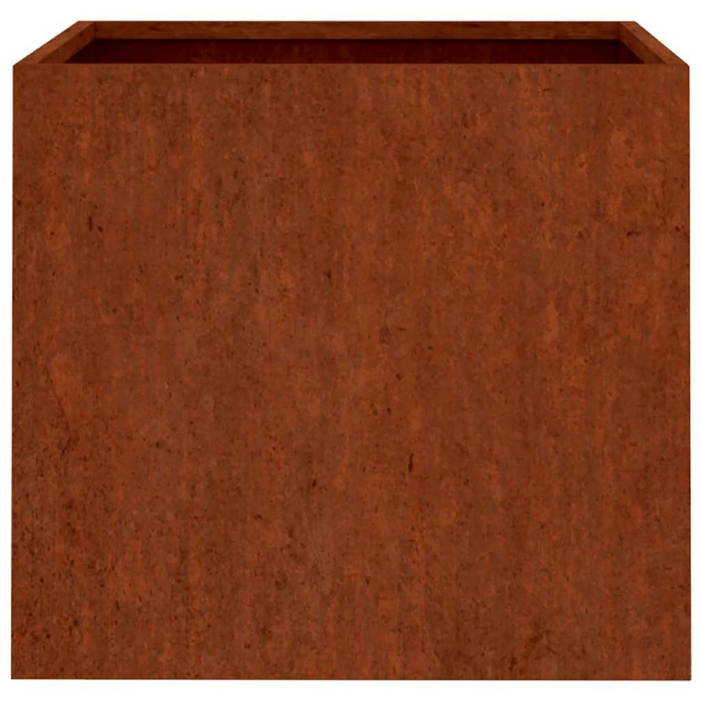 vidaXL Brown Corten Steel Garden Planter 49 x 47 x 46cm 2 Pack Image 3