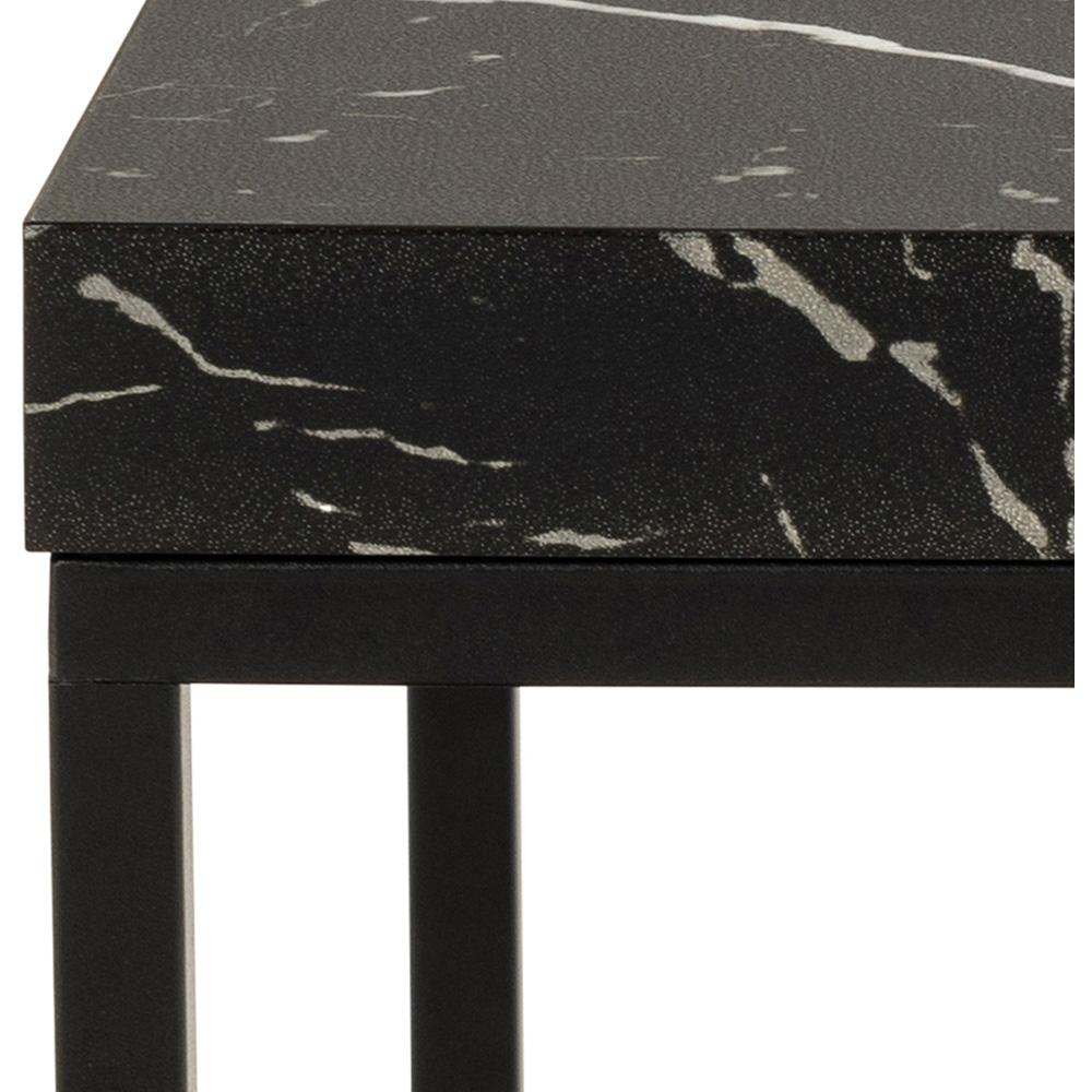 Florence Barossa Black Marble Marquina Top Side Table Image 4