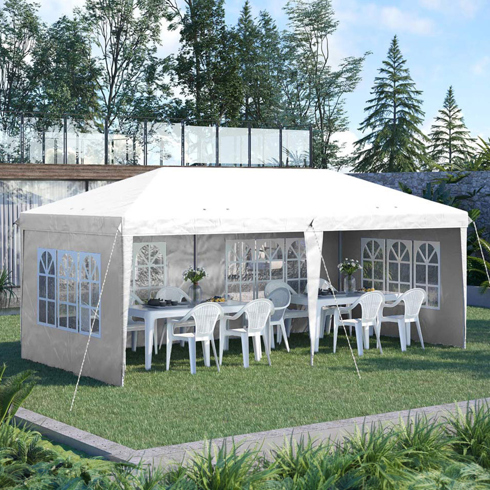 3x6m Heavy Duty Gazebo White Image 1