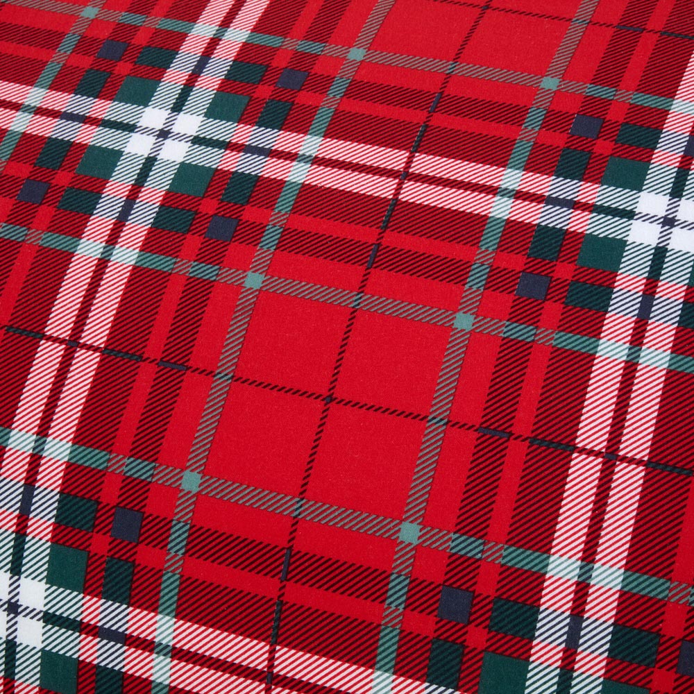 Christmas Tartan Red Duvet Set  - Red / King Image 3