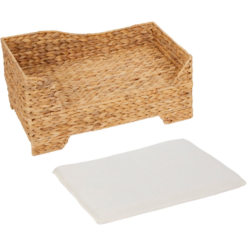 Teamson Pets Seagrass Weaving Cat Bed with Cushions Image 3